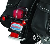 Kuryakyn Bullet Light Bar and Turn Signal Indicators 5405 Indicators, Bullet, 2.250 in. Round, 3.000 in. Long, Red Lens, Clear Bulb, Steel, Gloss Black, Harley-Davidson®, Pair thumbnail 7