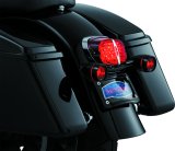Kuryakyn Bullet Light Bar and Turn Signal Indicators 5405 Indicators, Bullet, 2.250 in. Round, 3.000 in. Long, Red Lens, Clear Bulb, Steel, Gloss Black, Harley-Davidson®, Pair thumbnail 8