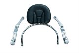 Kuryakyn Revolution Driver Backrests 8930 Backrest, Driver, Adjustable/Quick Release, Steel, Chrome, Pad, for use on Honda®, Kit thumbnail 1