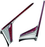 Kuryakyn LED Vertical Rear Light Strips 3237 Accent Lights, Strips, Red Bulb, Chrome Housing, for use on Honda®, Kit thumbnail 3