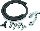 Kuryakyn Bluegrass Breather Kits 9932 Overflow Tank, Breather, 20cc Capacity, Round, Steel, Chrome, Harley-Davidson®, Kit thumbnail 2