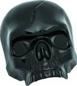 Kuryakyn Skull Horn Covers 5731 Cover, Skull, ABS Plastic, Black, Adhesive Mount, Harley-Davidson®, Each thumbnail 2