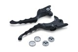 Kuryakyn Zombie Levers 1983 Brake and Clutch Lever, Zombie, Aluminum, Black Powdercoat, Harley-Davidson®, Pair thumbnail 2