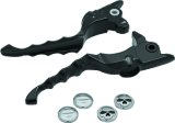 Kuryakyn Zombie Levers 1983 Brake and Clutch Lever, Zombie, Aluminum, Black Powdercoat, Harley-Davidson®, Pair thumbnail 3