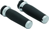 Kuryakyn Thresher Grips 5940 Grips, Thresher, Aluminum, Chrome, 1 in. Bar, Harley-Davidson®, Pair thumbnail 2