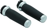 Kuryakyn Thresher Grips 5940 Grips, Thresher, Aluminum, Chrome, 1 in. Bar, Harley-Davidson®, Pair thumbnail 3