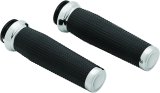 Kuryakyn Thresher Grips 5960 Grips, Thresher, Aluminum, Chrome, 1 in. Bar, Indian, Pair thumbnail 3