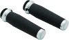 Kuryakyn Thresher Grips 5960 Grips, Thresher, Aluminum, Chrome, 1 in. Bar, Indian, Pair thumbnail 6