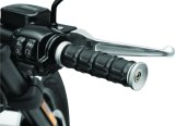 Kuryakyn Dillinger Grips 6674 Grips, Dillinger, Rubber/Aluminum, Silver, Twist Throttle Compatible, 1 in. Bar Diameter, Harley-Davidson®, Pair thumbnail 5