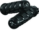 Kuryakyn Kinetic Grips 6351 Grips, Kinetic, Aluminum, Black Powdercoated, Twist Throttle Compatible, 1 in. Bar Diameter, Harley-Davidson® thumbnail 4