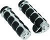 Kuryakyn Premium ISO Grips 6228 Grips, Aluminum, Chrome, 125 mm. Length, 1 in. Bars, Pair thumbnail 7