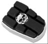 Kuryakyn Zombie Brake Pedal Pads 4405 Break Pads, Zombie, Steel/Rubber, Chrome/Black, Each thumbnail 1