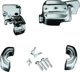 Kuryakyn Brake and Clutch Control Dress-Up Kits 9126 Handlebar Covers, Dress-Up, Chrome, Harley-Davidson®, Kit thumbnail 4