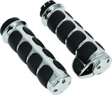 Kuryakyn Premium ISO Grips 6212 Grips, Aluminum, Chrome, 125 mm. Length, 1 in. Bars, Pair thumbnail 3