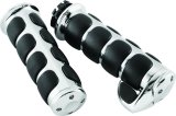 Kuryakyn Premium ISO Grips 6212 Grips, Aluminum, Chrome, 125 mm. Length, 1 in. Bars, Pair thumbnail 4