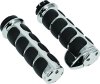 Kuryakyn Premium ISO Grips 6212 Grips, Aluminum, Chrome, 125 mm. Length, 1 in. Bars, Pair thumbnail 6
