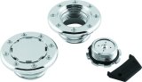 Kuryakyn Non-Vented Flush Mount Gas Caps 8310 Fuel Tank Cap, Mount, Non-Vented, Steel, Chrome, Each thumbnail 2