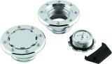 Kuryakyn Non-Vented Flush Mount Gas Caps 8310 Fuel Tank Cap, Mount, Non-Vented, Steel, Chrome, Each thumbnail 3