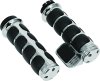 Kuryakyn Premium ISO Grips 6342 Grips, ISO, Aluminum, Chrome, Twist Throttle Compatible, 1 in. Bar Diameter, Harley-Davidson®, Pair thumbnail 6