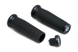 Kuryakyn Thresher Grips 5945 Grips, Thresher, Aluminum, Satin Black, 1 in. Bar, Indian, Pair thumbnail 1