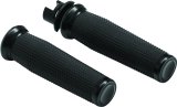 Kuryakyn Thresher Grips 5945 Grips, Thresher, Aluminum, Satin Black, 1 in. Bar, Indian, Pair thumbnail 5
