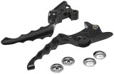 Kuryakyn Zombie Levers 6745 Lever, Brake and Clutch, Zombie, Aluminum, Black, Harley-Davidson®, Pair thumbnail 1