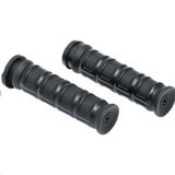 Kuryakyn Dillinger Grips 6675 Grips, Dillinger, Rubber/Aluminum, Black, Twist Throttle Compatible, 1 in. Bar Diameter, Harley-Davidson®, Pair thumbnail 1