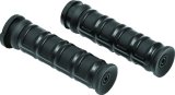 Kuryakyn Dillinger Grips 6675 Grips, Dillinger, Rubber/Aluminum, Black, Twist Throttle Compatible, 1 in. Bar Diameter, Harley-Davidson®, Pair thumbnail 2