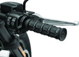 Kuryakyn Dillinger Grips 6675 Grips, Dillinger, Rubber/Aluminum, Black, Twist Throttle Compatible, 1 in. Bar Diameter, Harley-Davidson®, Pair thumbnail 4