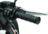 Kuryakyn Dillinger Grips 6675 Grips, Dillinger, Rubber/Aluminum, Black, Twist Throttle Compatible, 1 in. Bar Diameter, Harley-Davidson®, Pair thumbnail 5