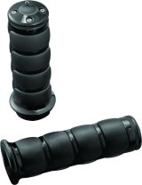 Kuryakyn ISO Grips 6345 Grips, ISO, 125mm Length, Aluminum, Black, Twist Throttle Compatible, 1 in. Bar Diameter, Pair thumbnail 2