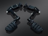 Kuryakyn Ergo III Cruise Mounts 3990 Foot Pegs, Mounts, Trident Dually Style, Steel, Black Powdercoated, for use on Honda®, Pair thumbnail 2