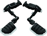 Kuryakyn Ergo III Cruise Mounts 3990 Foot Pegs, Mounts, Trident Dually Style, Steel, Black Powdercoated, for use on Honda®, Pair thumbnail 3