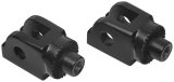 Kuryakyn Splined Peg Adapters 8946 Foot Mounts, Splined, Steel, Gloss Black, Harley-Davidson®, Pair thumbnail 1