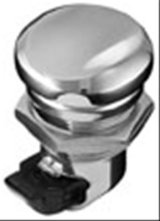 Kuryakyn Push Button Fuel Door Components 1467 Component, Latch, Harley-Davidson®, Chrome, Each thumbnail 2