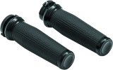 Kuryakyn Thresher Grips 5941 Grips, Thresher, Aluminum, Satin Black, 1 in. Bar, Harley-Davidson®, Pair thumbnail 3
