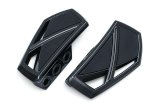 Kuryakyn Phantom Mini Boards 5773 Floorboards, Mini, Aluminum, Gloss Black, Driver/Passenger/Highway Bar Location, Pair thumbnail 1