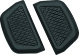 Kuryakyn Hex Passenger Board Inserts 5903 Floor Cover, Hex, Aluminum/Rubber, Satin Black, Harley-Davidson®, Pair thumbnail 2
