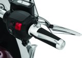 Kuryakyn Phantom Grips 5766 Grips, Phantom, Aluminum, Chrome, 1 in. Bar, Indian, Pair thumbnail 5