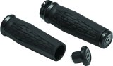Kuryakyn Hex Grips 5921 Grips, Hex, Aluminum, Black, Twist Throttle Compatible, 1 in. Bar Diameter, Harley-Davidson®, Pair thumbnail 3