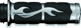 Kuryakyn ISO Flame Grips 6261 Grips, ISO, Flame, Aluminum, Chrome, 125mm Length, Twist Throttle Compatible, 1 in. Bar Diameter, Pair thumbnail 2