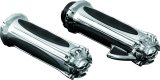 Kuryakyn Zombie Grips 6295 Grips, Zombie, Rubber/Aluminum, Chrome, 146mm Length, Twist Throttle Compatible, 1 in. Bar Diameter, Pair thumbnail 4
