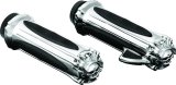 Kuryakyn Zombie Grips 6297 Grips, Zombie, Rubber/Aluminum, Chrome, 150mm Length, Twist Throttle Compatible, 1 in. Bar Diameter, Pair thumbnail 2