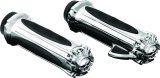 Kuryakyn Zombie Grips 6297 Grips, Zombie, Rubber/Aluminum, Chrome, 150mm Length, Twist Throttle Compatible, 1 in. Bar Diameter, Pair thumbnail 3