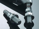 Kuryakyn Mirror Adapters 1413 Side View Stud Adapters, Left Side/Right Side, 5/16 in.-18, Stainless Steel, Chrome, Ducati, Yamaha, Pair thumbnail 1