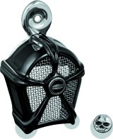 Kuryakyn Mach 2 Horn Covers 7297 Cover, 2, Aluminum/Stainless Steel, Black With Chrome Mesh, Cowbell Horn, Harley-Davidson®, Each thumbnail 2