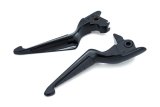 Kuryakyn ISO Levers 5733 Brake and Clutch Levers, ISO, Aluminum, Gloss Black, Harley-Davidson®, Pair thumbnail 1
