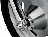 Kuryakyn Axle Nut Covers 1214 Covers, Solid, Steel, Chrome, Harley-Davidson®, Pair thumbnail 1
