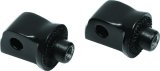 Kuryakyn Splined Peg Adapters 8924 Foot Mounts, Splined, Steel, Gloss Black, Harley-Davidson®, Pair thumbnail 2
