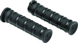 Kuryakyn Dillinger Grips 6673 Grips, Dillinger, Rubber/Aluminum, Black, Twist Throttle Compatible, 1 in. Bar Diameter, Harley-Davidson®, Pair thumbnail 2